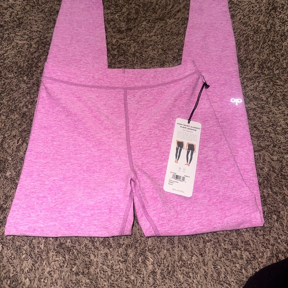 NWT ALO Yoga Alosoft High Waist Flow Legging S Pink Lavender Heather - Picture 2 of 5